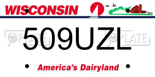 509UZL Wisconsin License Plate
