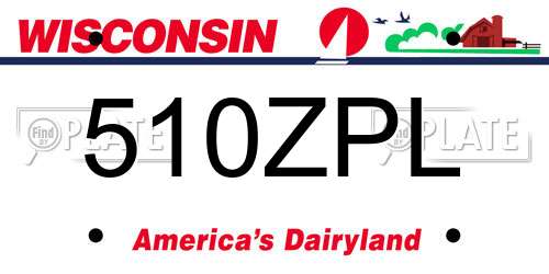 510ZPL Wisconsin License Plate