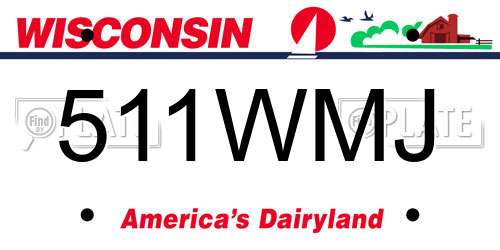 511WMJ Wisconsin License Plate