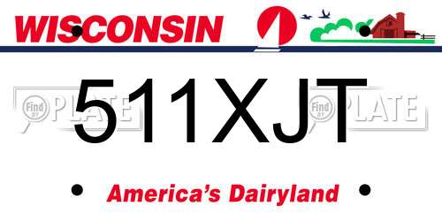 511XJT Wisconsin License Plate