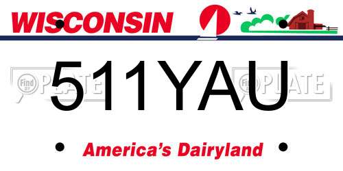 511YAU Wisconsin License Plate