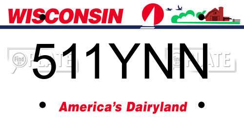 511YNN Wisconsin License Plate