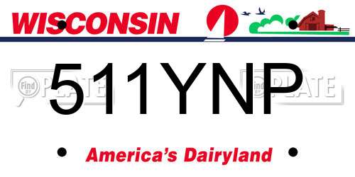 511YNP Wisconsin License Plate