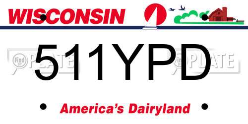 511YPD Wisconsin License Plate