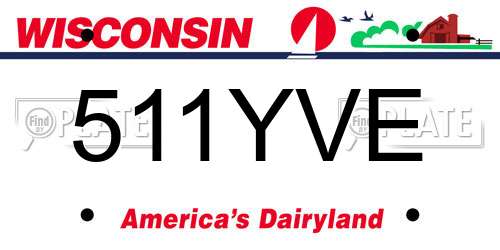 511YVE Wisconsin License Plate