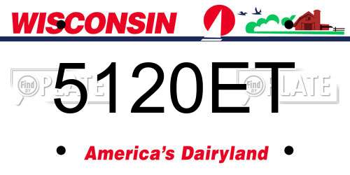 5120ET Wisconsin License Plate