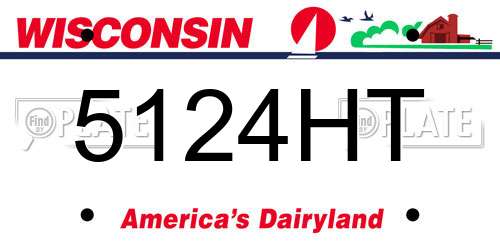 5124HT Wisconsin License Plate