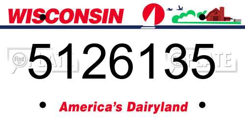 5126135 Wisconsin License Plate