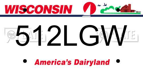 512LGW Wisconsin License Plate