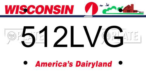 512LVG Wisconsin License Plate