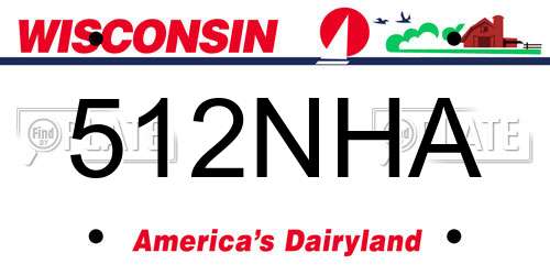 512NHA Wisconsin License Plate