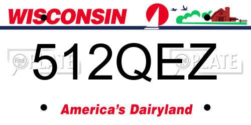 512QEZ Wisconsin License Plate