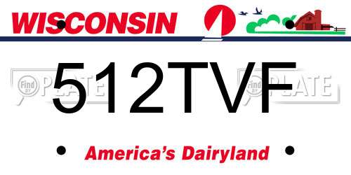 512TVF Wisconsin License Plate
