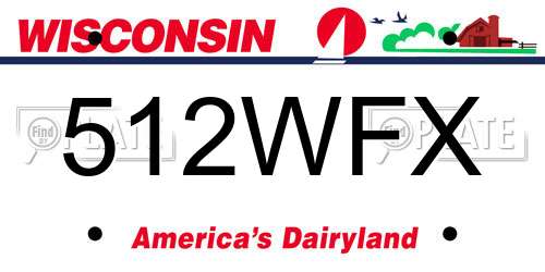 512WFX Wisconsin License Plate