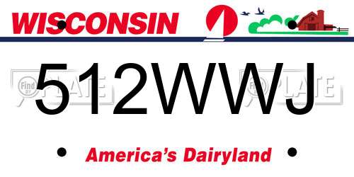 512WWJ Wisconsin License Plate