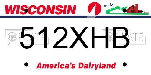 512XHB Wisconsin License Plate