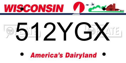 512YGX Wisconsin License Plate