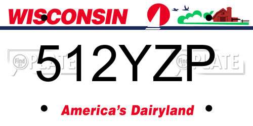 512YZP Wisconsin License Plate
