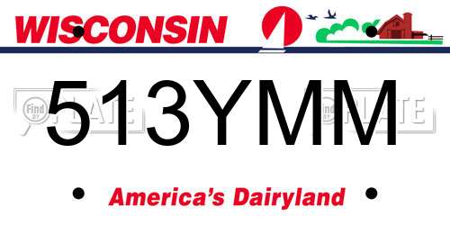 513YMM Wisconsin License Plate