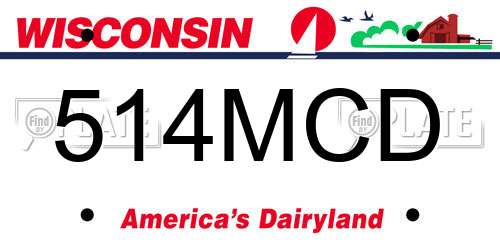 514MCD Wisconsin License Plate