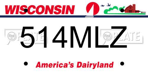 514MLZ Wisconsin License Plate