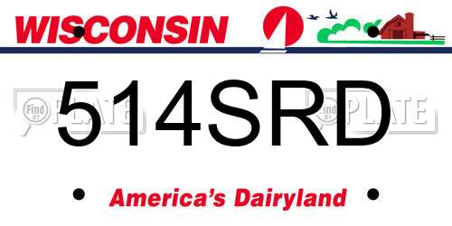 514SRD Wisconsin License Plate