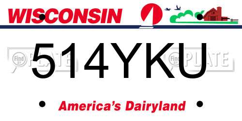 514YKU Wisconsin License Plate