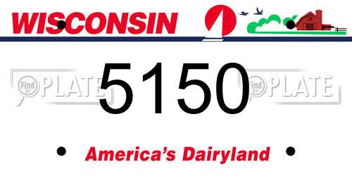 5150 Wisconsin License Plate
