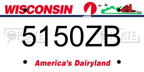5150ZB Wisconsin License Plate
