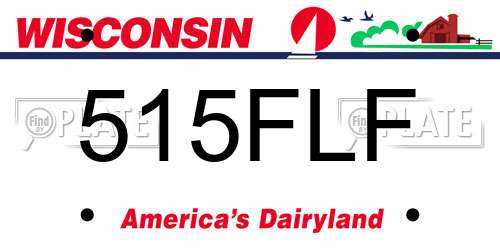 515FLF Wisconsin License Plate
