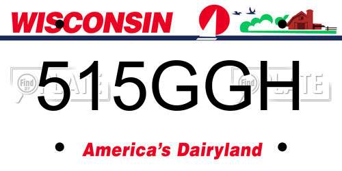 515GGH Wisconsin License Plate