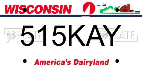 515KAY Wisconsin License Plate