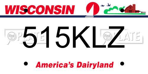 515KLZ Wisconsin License Plate