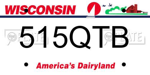 515QTB Wisconsin License Plate