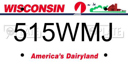 515WMJ Wisconsin License Plate