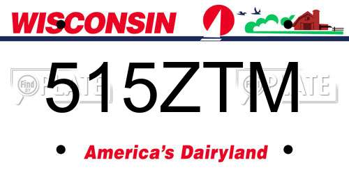 515ZTM Wisconsin License Plate