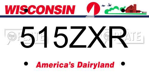515ZXR Wisconsin License Plate