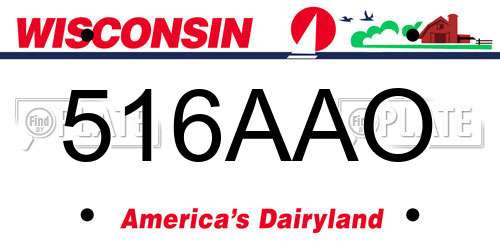 516AAO Wisconsin License Plate