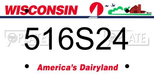 516S24 Wisconsin License Plate