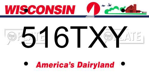 516TXY Wisconsin License Plate