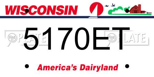 5170ET Wisconsin License Plate