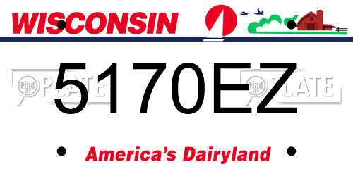 5170EZ Wisconsin License Plate
