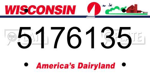 5176135 Wisconsin License Plate