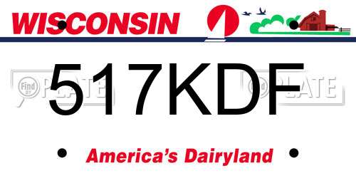 517KDF Wisconsin License Plate