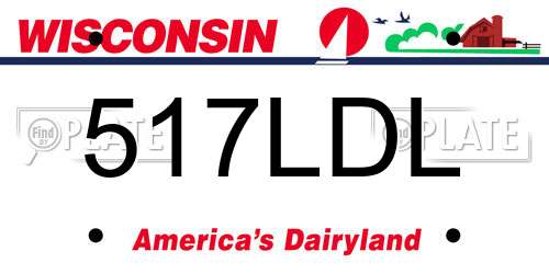 517LDL Wisconsin License Plate