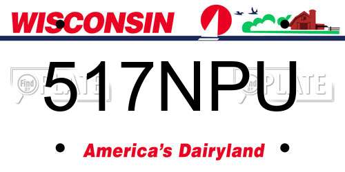 517NPU Wisconsin License Plate