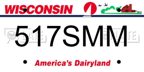 517SMM Wisconsin License Plate