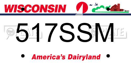 517SSM Wisconsin License Plate
