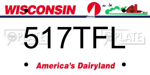 517TFL Wisconsin License Plate