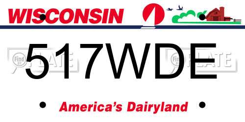 517WDE Wisconsin License Plate